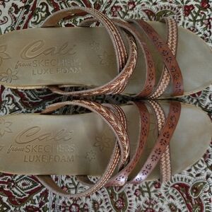 Skechers Brown Sandals with Woven Straps